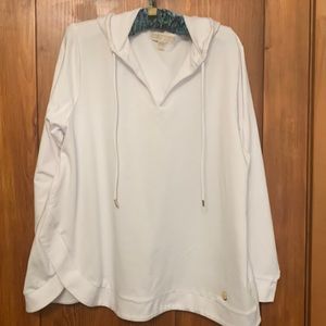 Michael, Michael Kors white hoodie, size 1X